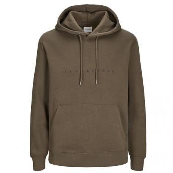 Felpa con Cappuccio Uomo Jack & Jones Star, Verde Canteen, Taglia S