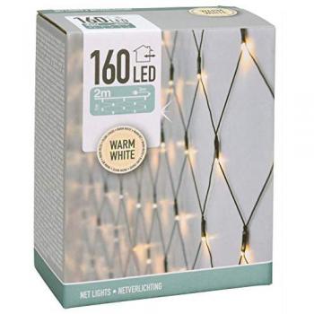 LED Lichternetz 160 LEDs warmweiß für Garten Deko 200 x 100 cm