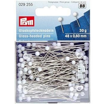 Prym Glass Headed Pins White 30g