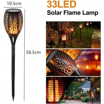 Gazonlamp met zonne-energie en flikkereffect