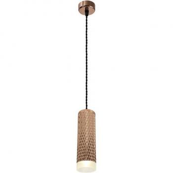 Suspension Isabel 1 Ampoule Acrylique Dorée Rose