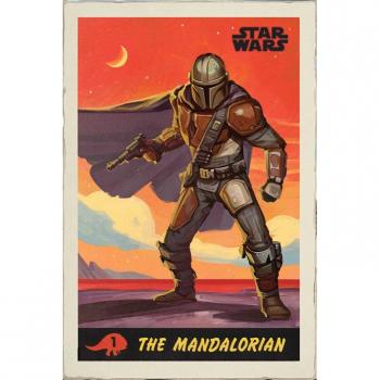 Affiche XXL Star Wars : Le Mandalorien (Playing Cards)