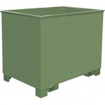 Conteneur pour routetrains type C 80, 0,8 m³, couleur réséda vert RAL 6011, empilable 3 niveaux, jusqu'à 1000 kg