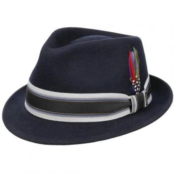 Stetson Trilby Wool Hat, Size L (58-59 cm), Colour navy