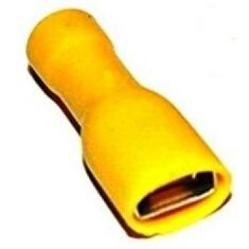 Terminal H Preaislado GF-F608P Sección 4-6mm² 6,3x0,8mm Amarillo Cembre (Embalaje de 100 unidades)