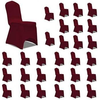 VidaXL Burgundy Chair Cover Set 30 pcs