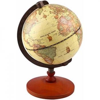 Timeless Terra 5 Classic Wood Globe – Geographical Décor, Educational Toy, Romantic Gift