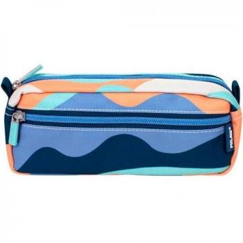 Portatodo Milan “The Fun” Astuccio Blu 2 Sezioni con Cerniera