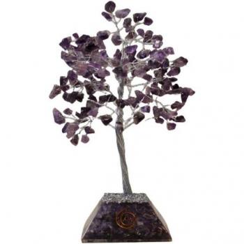 Amethyst Gemstone Tree with Orgonite Base