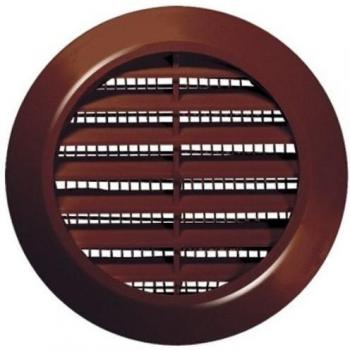 Grille d'évacuation ronde 60 mm brun avec protection contre les insectes