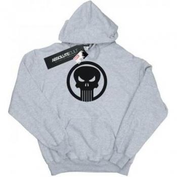 Large Marvel The Punisher Skull Circle Hoodie (White)