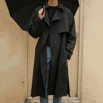 Trench-Coat Printemps Homme Double Boutonnage Coupe-Vent 9Y5262