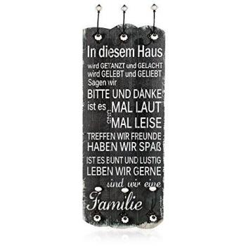 Porte-manteau mural Melko en bois naturel