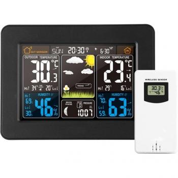 Color LCD Hygrometer Thermometer Weather Station with Alarm Clock