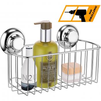MaxHold Deep Rectangular Stainless Steel Bathroom & Kitchen Storage Basket