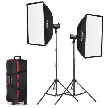 Kit d’éclairage Godox SL‑100Bi (2 lampes LED) avec sac et support