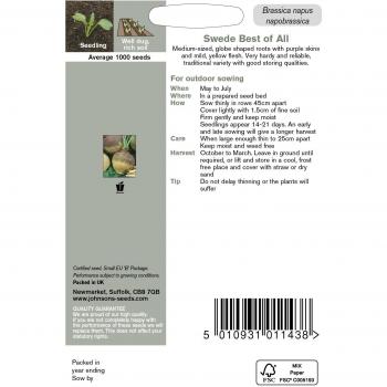 Johnsons 24718 Swede Seeds
