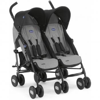 Chicco Echo Double‑Seat Stroller (Coal)