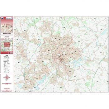 Colour Postcode & City Layout – Nottingham, Folded