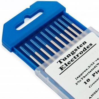 Pack 10 Électrodes WL20 Bout Bleu en Tungstène‑Zircone