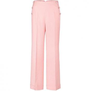 Marc Cain Damen Businesshose Wheaten Wide Fit Rosa, Größe 44
