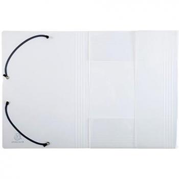 Exacompta 3-Flap Folder A4, Elasticated, Clear, Pack of 25