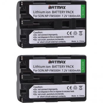 Batmax NP-FM500H Battery Pack with LCD Charger for Sony A580