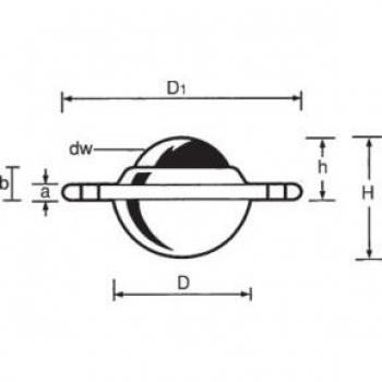 Nylon Kugelrolle 19 mm für Möbel