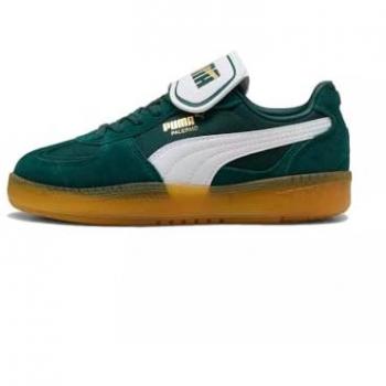 Puma Moda Tongue Palermo Damen Sneaker in Dunkelgrün mit weißem Akzent, EU 36