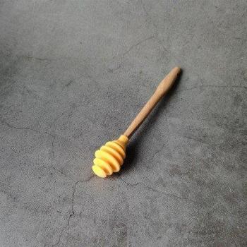 Bâton de miel en silicone avec manche en bois