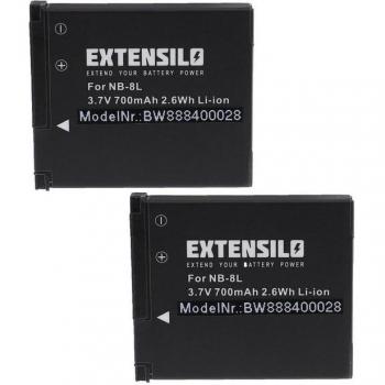 Extensilo Kameraakku NB-8L für Canon (700 mAh)