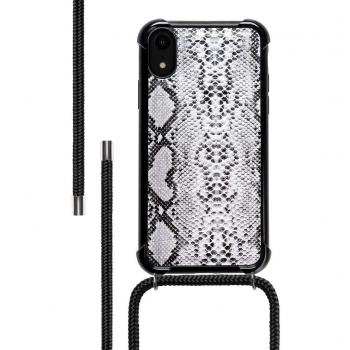 Lookabe Handyhülle mit Kette für iPhone Xr Black/Snake Case