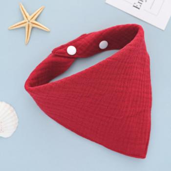 Bavoirs bandana en mousseline de gaze pour bébé, 4 couches, tissu doux