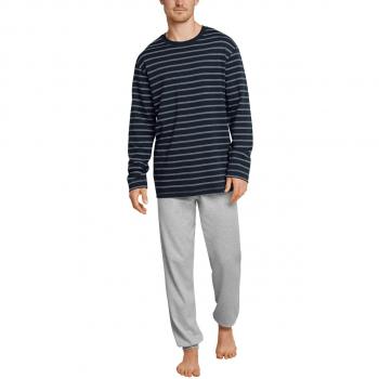 Schiesser Herren Zweiteiliger Schlafanzug, lang, Blau, X-Large