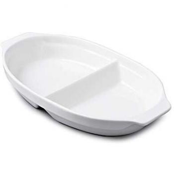 Porcelain Large Divided Dish 22cm