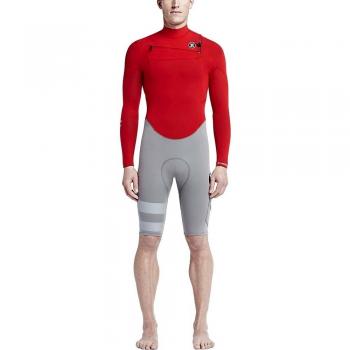 Hurley Fusion 202 Ls Traje de Gym Rojo Fuerte XL