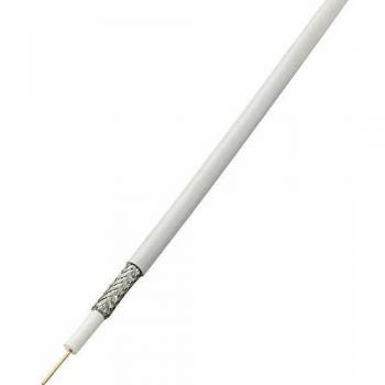 TRU COMPONENTS 1570251 Cavo coassiale RG6/U 75 Ω 85 dB Bianco 10 m