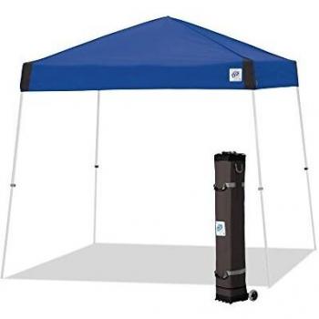Blue Instant Canopy Tent with White Legs