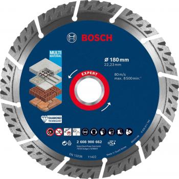 Bosch Disque à tronçonner diamanté EXPERT MultiMaterial 180 x 22,23 x 2,4 x 12 mm