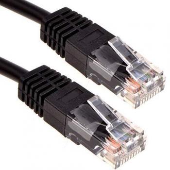Black Ethernet RJ45 Cat-5E UTP Patch Cable 6m