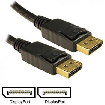 Cables Direct 1m Locking DisplayPort Cable