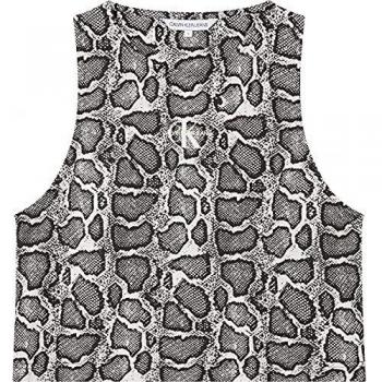Calvin Klein Damen AOP Reptile Crop Top