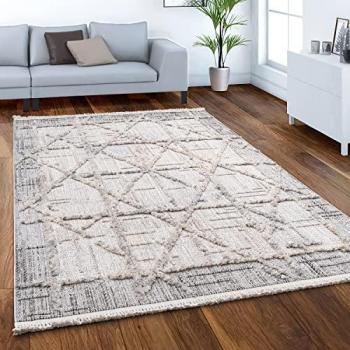 Tapis Boho Chic Rond 120 cm avec Franges
