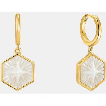 Ania Haie Sterling Silver & Gold Mother of Pearl Compass Earrings