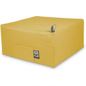Happers Pouf de Sommeil Similicuir Moutarde