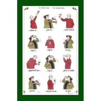 Wine & Cotton Tea Towel Set by Sam