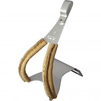 Mikashima S‑Size Toe Clip (Alloy + Leather)