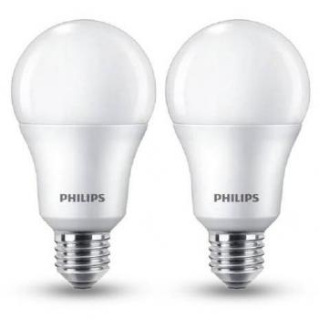 Philips E27 8W Standardlampa 2-pack 2700K