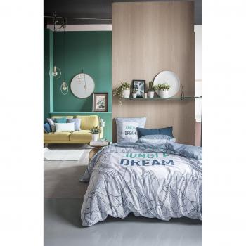 Today Jungle Dream Parure de Couette, Coton, Gris/Blanc/Vert, 260 x 240 cm