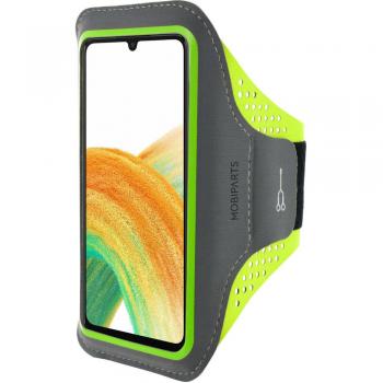 MobiFit Sportband für Galaxy A33 5G – Neongrüner Mehrfarb‑Stil